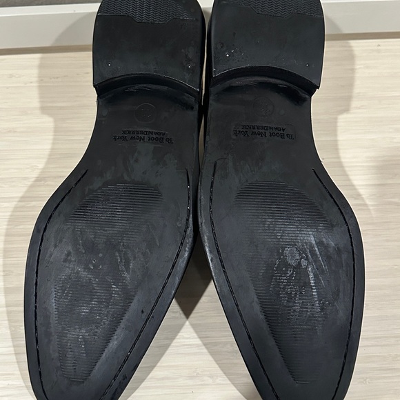 To‎ Boot New York "Brandon" Cap Toe Oxford Men's 11 Black Leather GUC ITALY - Picture 4 of 5